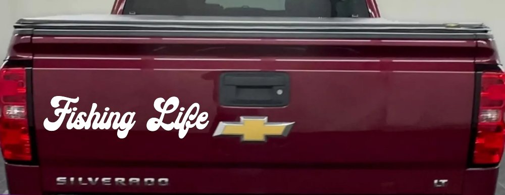 Fishing Life Car or Truck Window Vinyl Decal Sticker (White)