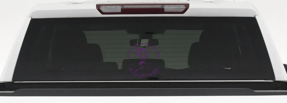 Betty Boop If U R Gonna Ride My Butt At Least Pull My Hair  Car or Truck Window Vinyl Decal Sticker (Violet)