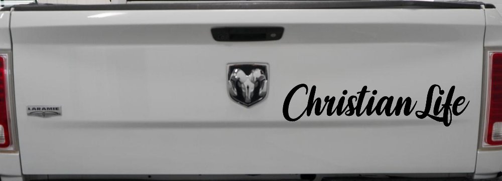 Christian Life Car or Truck Window Vinyl Decal Sticker (Black)
