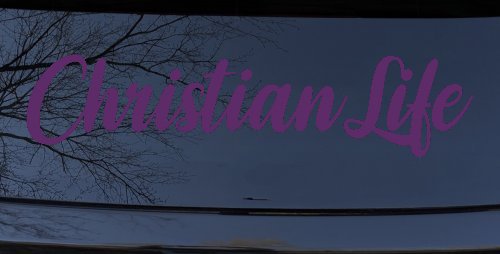 Christian Life Car or Truck Window Vinyl Decal Sticker (Violet)