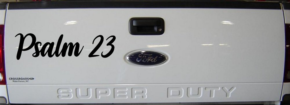 Psalm 23 The LORD is my shepherd Car or Truck Window Vinyl Decal Sticker (Matte Black)