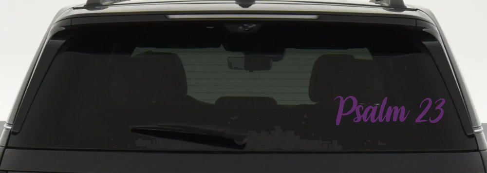 Psalm 23 The LORD is my shepherd Car or Truck Window Vinyl Decal Sticker (Violet)