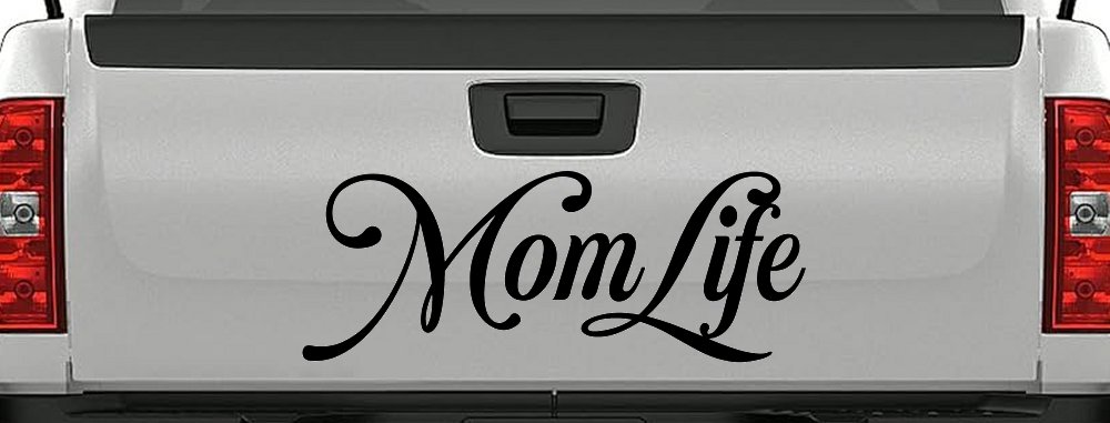 Mom Life Car or Truck Window Vinyl Decal Sticker (Black)