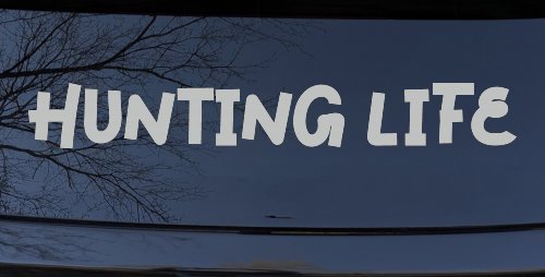 Hunting Life Car or Truck Window Vinyl Decal Sticker (Light Gray)