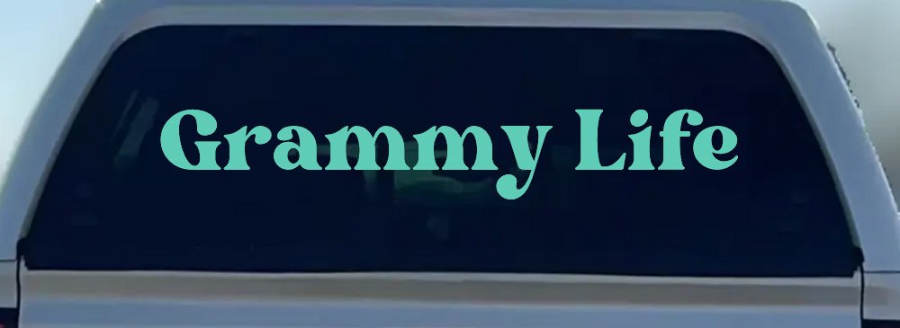 Grammy Life Car or Truck Window Vinyl Decal Sticker (Mint)