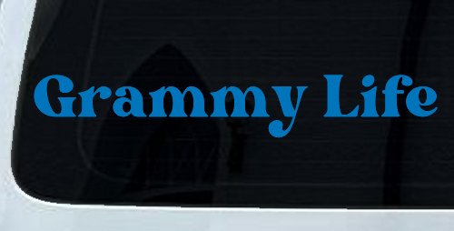 Grammy Life Car or Truck Window Vinyl Decal Sticker (Sky Blue)