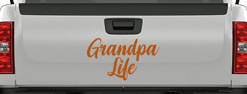 Grandpa Life Car or Truck Window Vinyl Decal Sticker (Nut Brown)