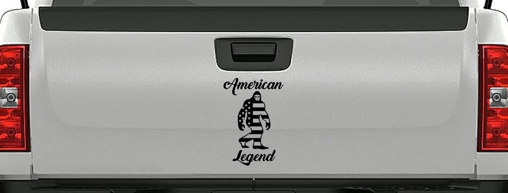 Bigfoot American Legend Car or Truck Vinyl Window Decal Sticker (Black)