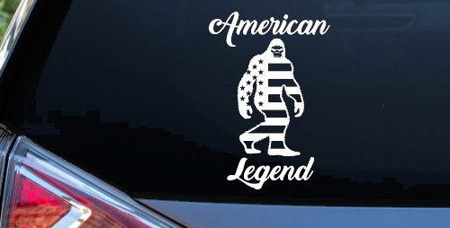 Bigfoot American Legend Car or Truck Vinyl Window Decal Sticker (White)