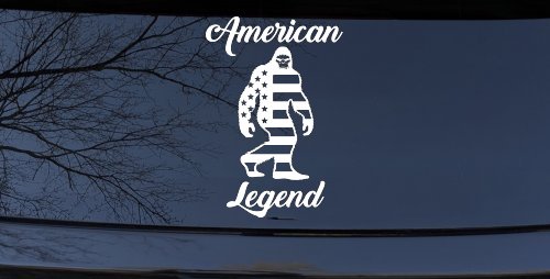 Bigfoot American Legend Car or Truck Vinyl Window Decal Sticker (White)
