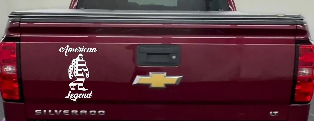 Bigfoot American Legend Car or Truck Vinyl Window Decal Sticker (White)