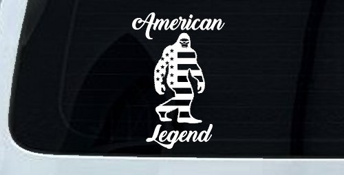 Bigfoot American Legend Car or Truck Vinyl Window Decal Sticker (White)