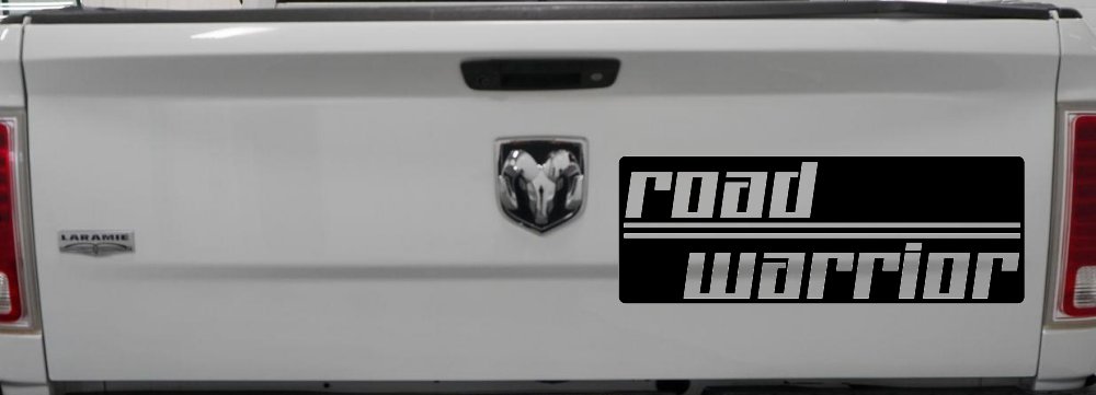 Road Warrior Car or Truck Vinyl Window Decal Sticker (Matte Black)