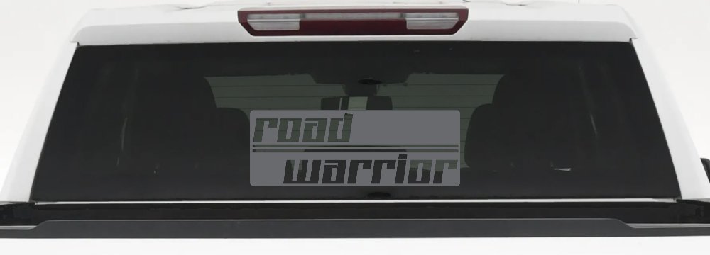 Road Warrior Car or Truck Vinyl Window Decal Sticker (Silver)