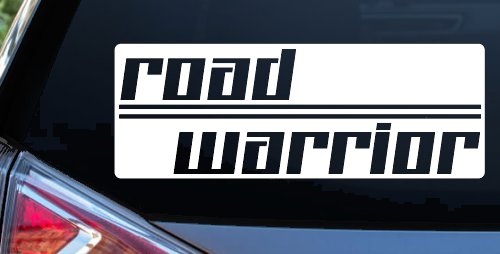 Road Warrior Car or Truck Vinyl Window Decal Sticker (White)