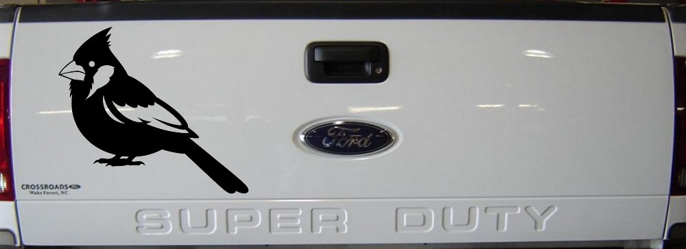 Cardinal Bird Car or Truck Vinyl Window Decal Sticker (Black)