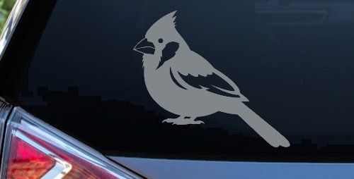Cardinal Bird Car or Truck Vinyl Window Decal Sticker (Telegrey)