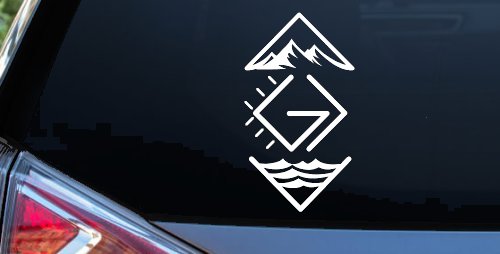 God is Greater than the Highs and Lows Christian Car or Truck Vinyl Window Decal Sticker (White)