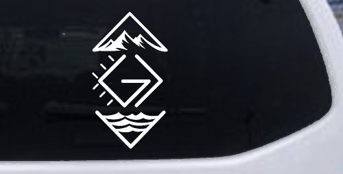 God is Greater than the Highs and Lows Christian Car or Truck Vinyl Window Decal Sticker (White)