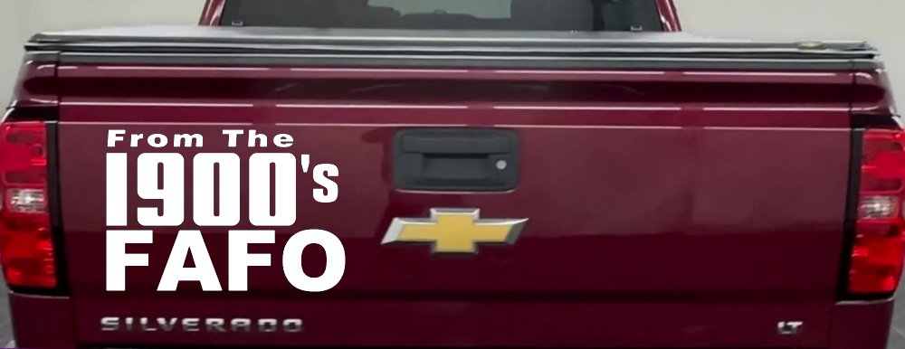 From The 1900s FAFO Car or Truck Vinyl Window Decal Sticker (White)