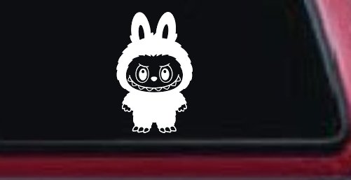 Labubu Car Truck Vinyl Window Decal Sticker (White)