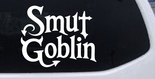 Smut Goblin Car or Truck Vinyl Window Decal Sticker (White)