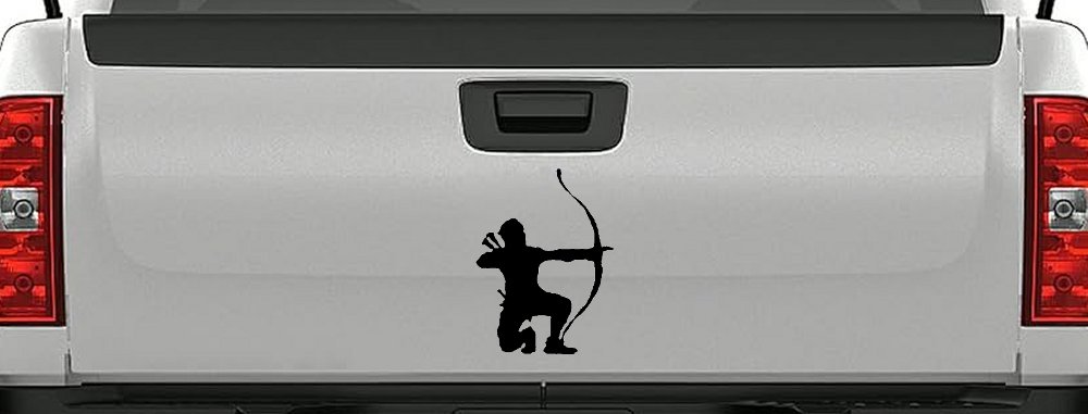 Bow Hunter Hunting Car or Truck Window Decal Sticker (Black)