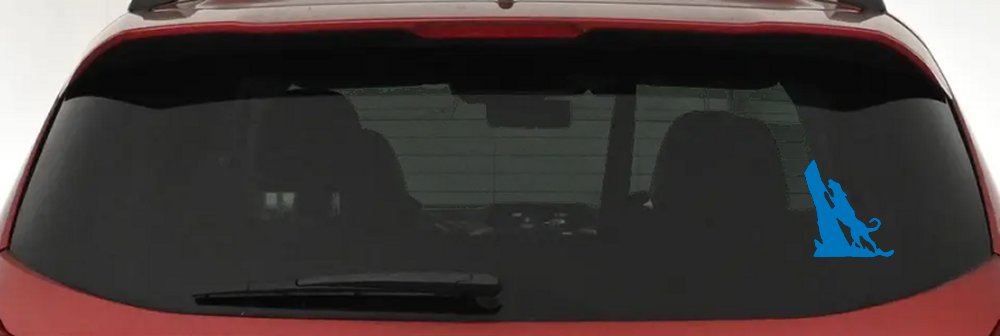 Dog Barking up Tree Hunting Car or Truck Window Decal Sticker