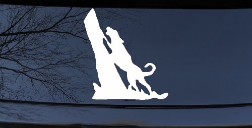 Dog Barking up Tree Hunting Car or Truck Window Decal Sticker
