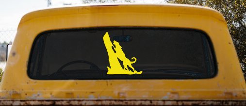 Dog Barking up Tree Hunting Car or Truck Window Decal Sticker