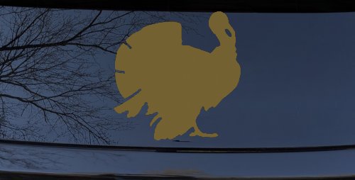 Turkey Animals Car or Truck Window Decal Sticker (Gold)