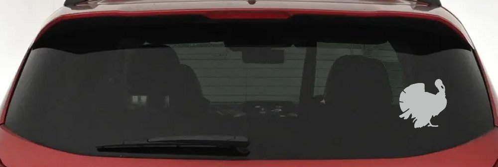 Turkey Animals Car or Truck Window Decal Sticker (Light Gray)