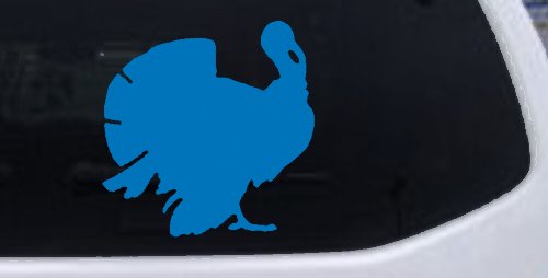 Turkey Animals Car or Truck Window Decal Sticker (Sky Blue)