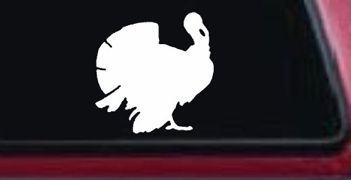 Turkey Animals Car or Truck Window Decal Sticker (White)