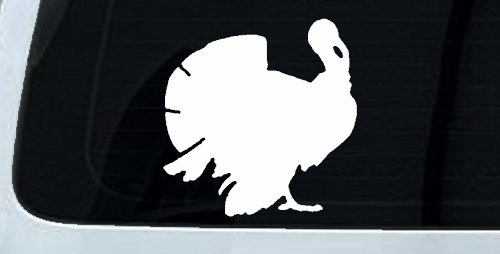 Turkey Animals Car or Truck Window Decal Sticker (White)