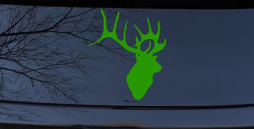 Deer Hunting Car or Truck Window Decal Sticker (Lime)
