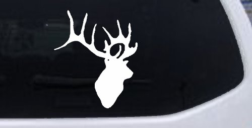Deer Hunting Car or Truck Window Decal Sticker (White)