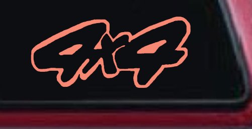 4 X 4 Off Road Car or Truck Window Decal Sticker (Coral)