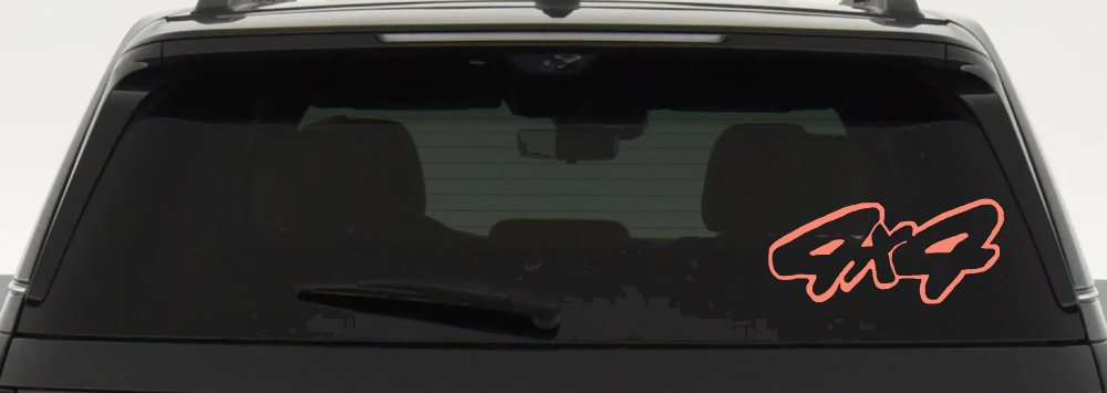 4 X 4 Off Road Car or Truck Window Decal Sticker (Coral)
