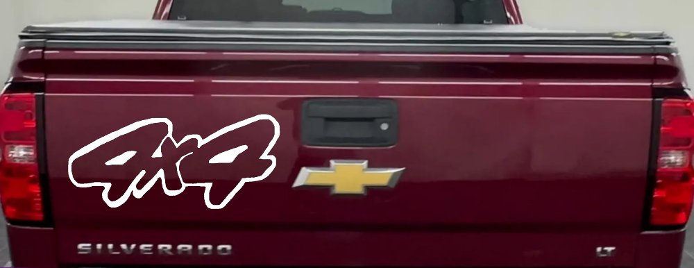 4 X 4 Off Road Car or Truck Window Decal Sticker (White)