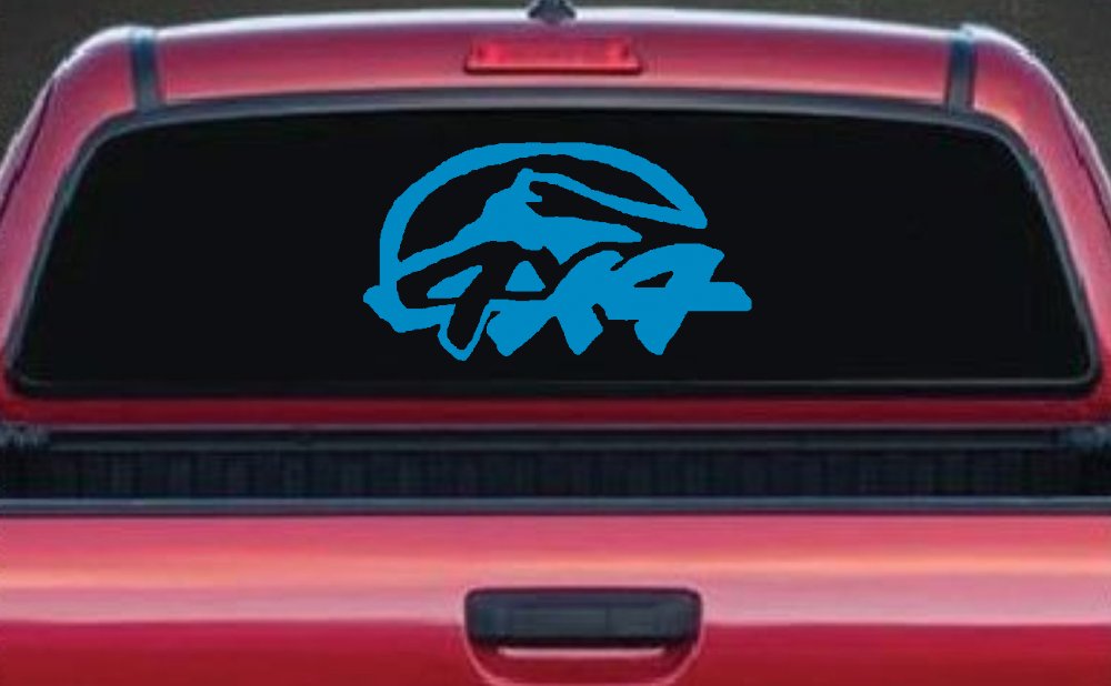 4 X 4 Off Road Car or Truck Window Decal Sticker (Blue)