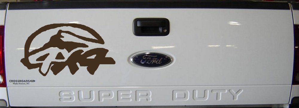 4 X 4 Off Road Car or Truck Window Decal Sticker (Brown)