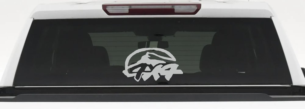 4 X 4 Off Road Car or Truck Window Decal Sticker (Light Gray)