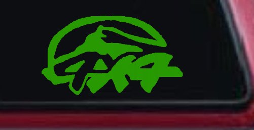 4 X 4 Off Road Car or Truck Window Decal Sticker (Lime)