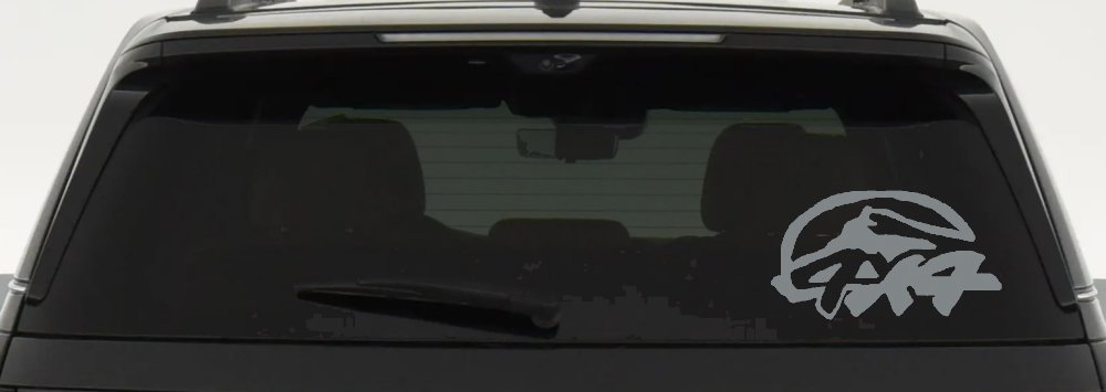 4 X 4 Off Road Car or Truck Window Decal Sticker (Telegrey)