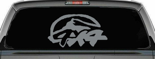 4 X 4 Off Road Car or Truck Window Decal Sticker (Telegrey)