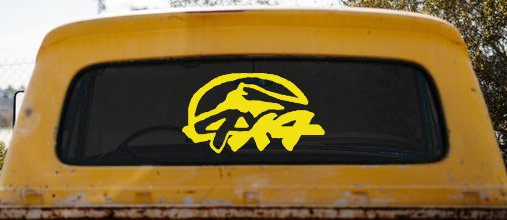 4 X 4 Off Road Car or Truck Window Decal Sticker (Yellow)