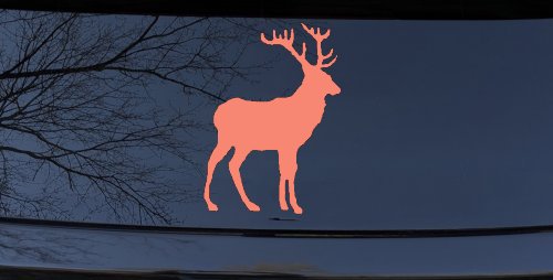 Deer Hunting Car or Truck Window Decal Sticker (Coral)