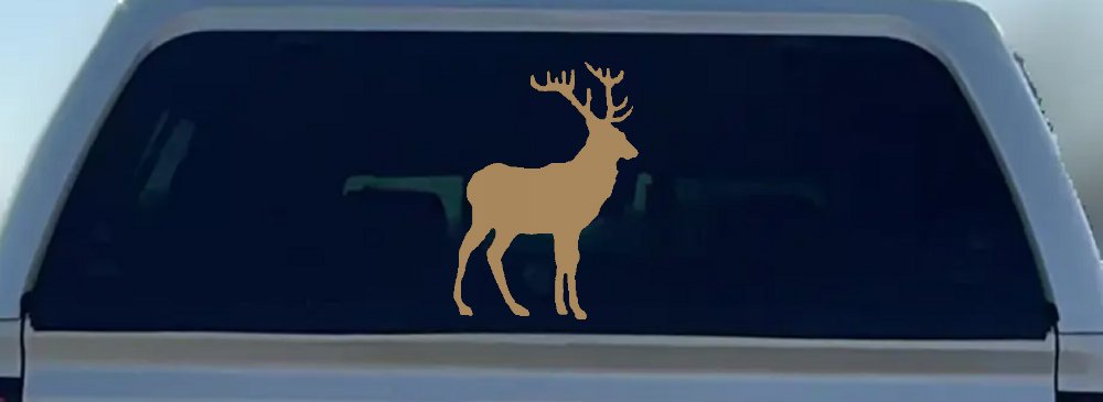 Deer Hunting Car or Truck Window Decal Sticker (Light Brown)