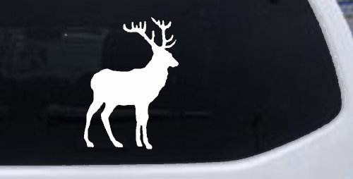Deer Hunting Car or Truck Window Decal Sticker (White)